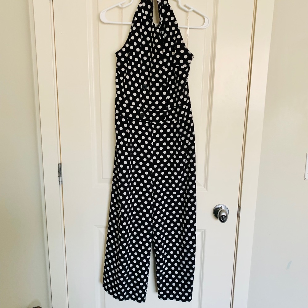 Halterneck Polka dots jumpsuit